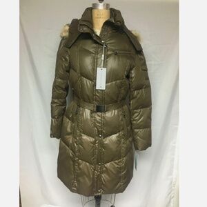 Andrew Marc "Telluride" Down Coat w/Coyote Fur Hood Bronze L, XL NWT $499